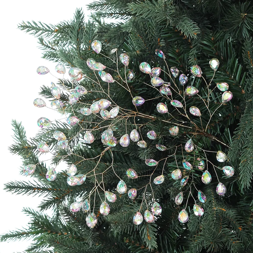 88449638 Новогоднее украшение Изделие декоративное Ветка 46x34 см цвет бело-прозрачный STLM-0958958 Santreyd  - Вид №2