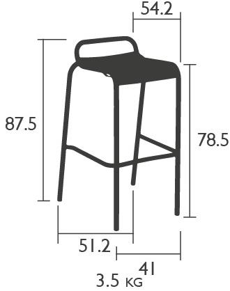 Fermob Высокий штабелируемый табурет из алюминия Luxembourg 4112 - Вид №2