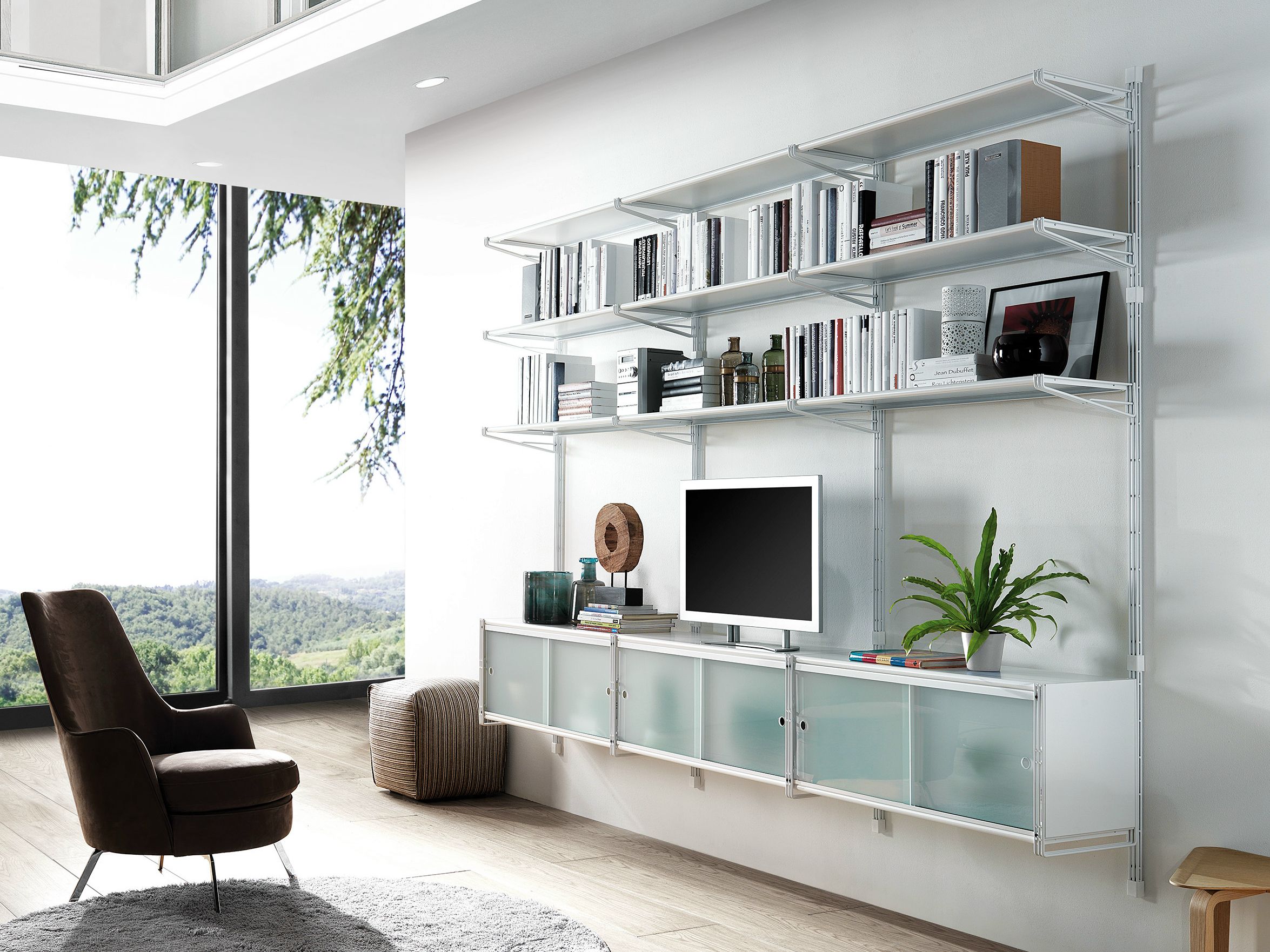 Секционный настенный книжный шкаф Caimi Brevetti Сократ ARCH-00076729