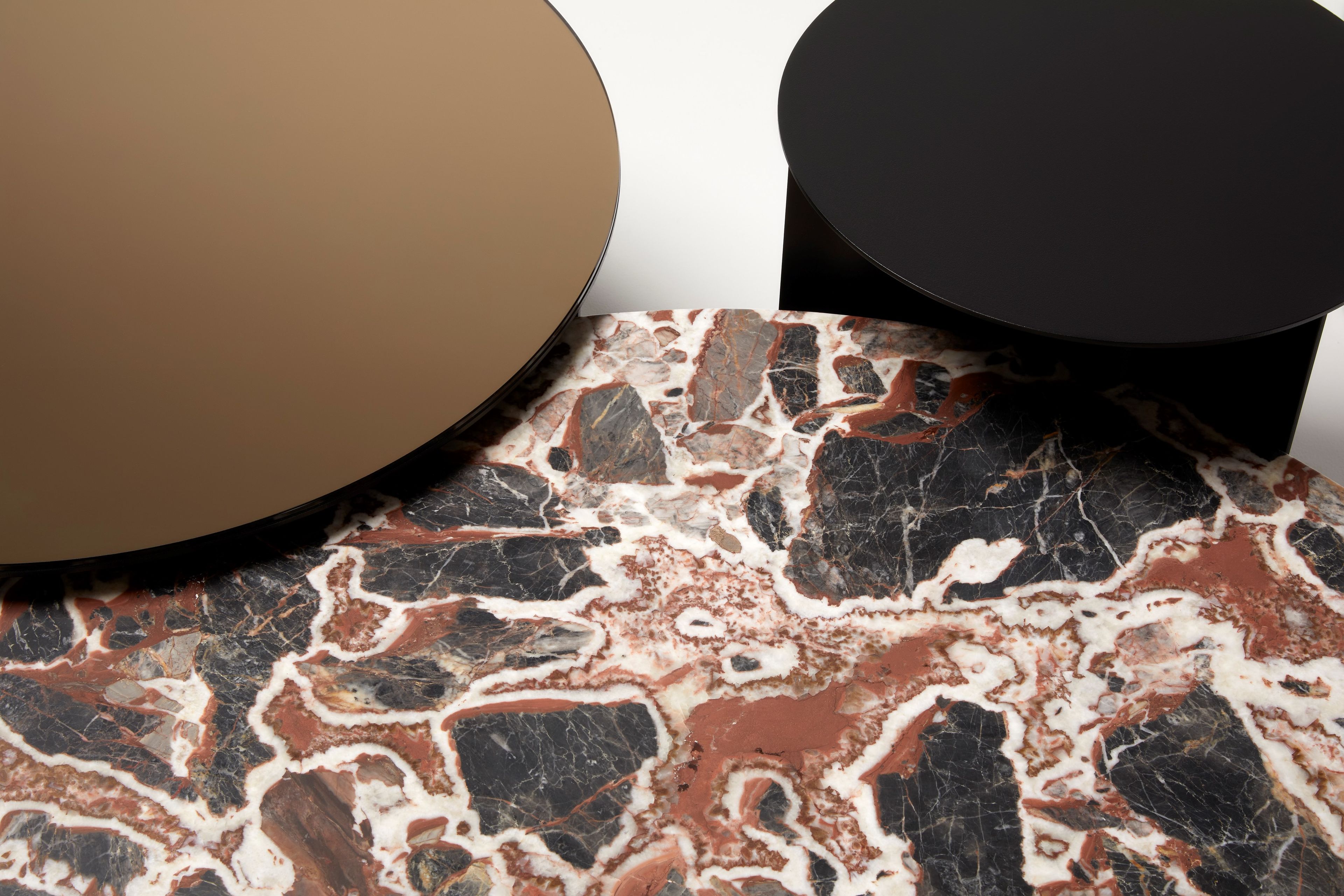 Прямоугольный алюминиевый стол и мраморная столешница Ross Gardam ARCH-00089150 - Вид №1