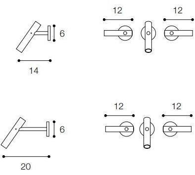 FALPER Смеситель для умывальника настенный из нержавеющей стали с 3 отверстиями Cilindro sun-id-1448001 - Вид №1