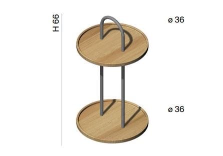 Высокий круглый деревянный журнальный столик Inbani NORM ARCH-00151541 - Вид №9