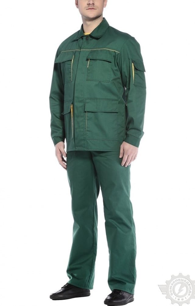 65668 Куртка "Эксперт-2" зеленая  Летняя спецодежда  размер 48-50/182-188  - Вид №3