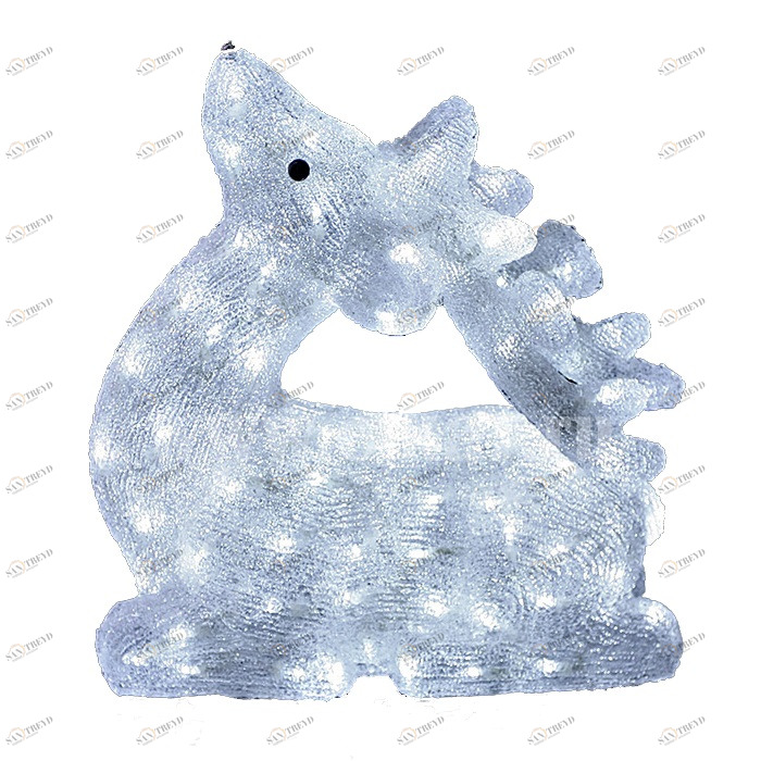 Световая Фигура "Оленёнок Белый" 3D ELKI СВЕТОВЫЕ ФИГУРЫ 017728 Белый 