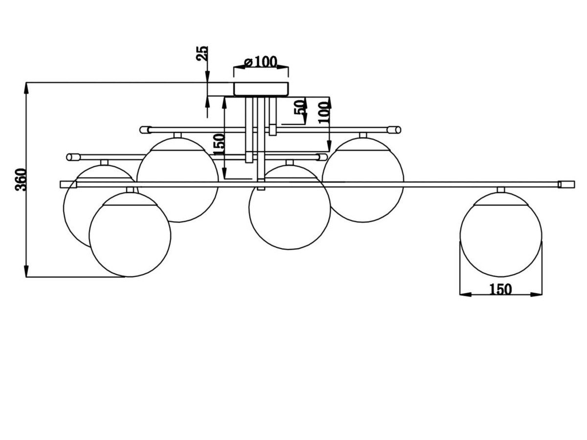 Потолочный светильник из травленного стекла Maytoni Nostalgia ARCH-00036664 - Вид №7