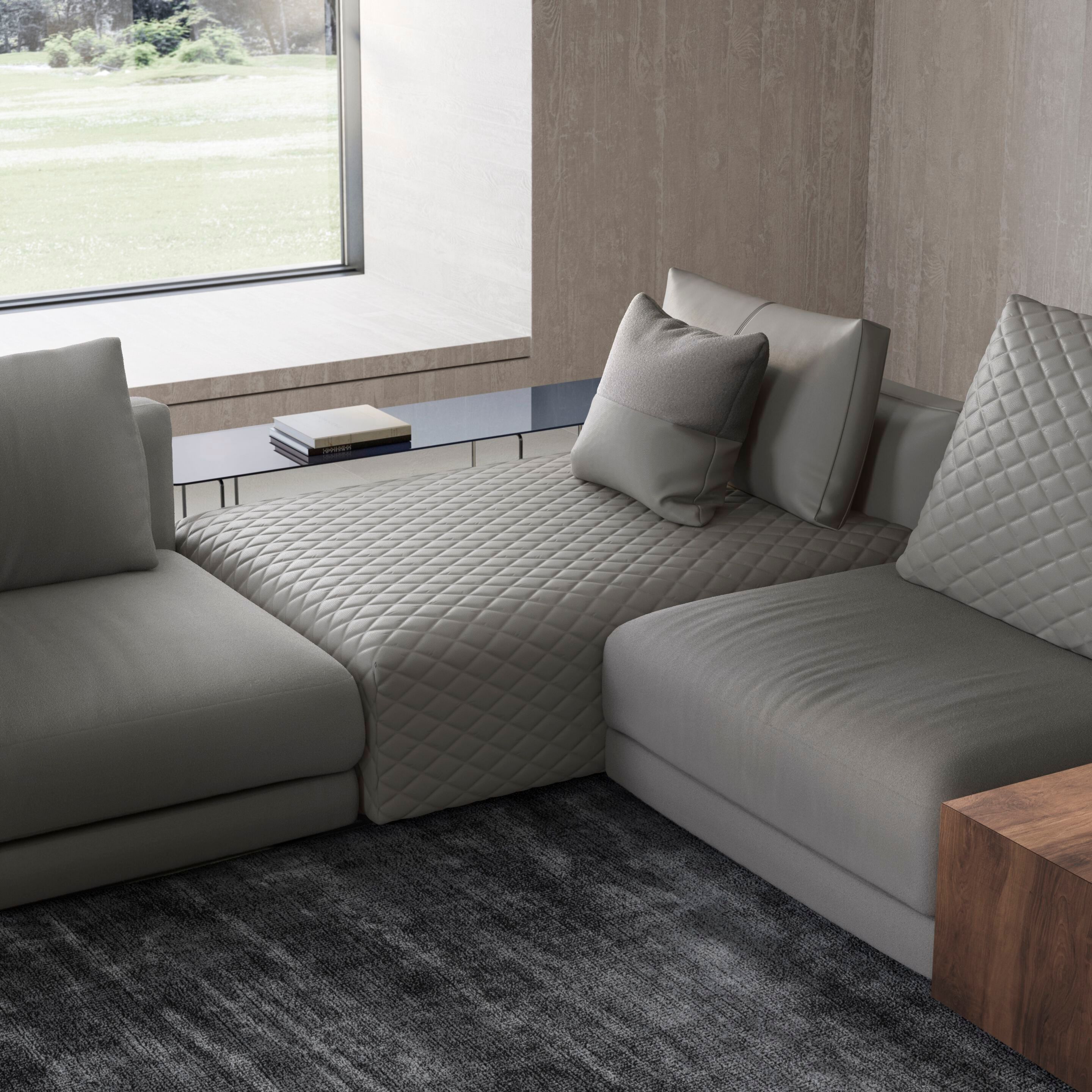 Тканевый диван с журнальной стойкой Natuzzi Italia Melpot ARCH-00030074 - Вид №8