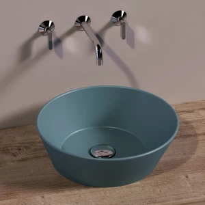 WA01NAVYMATT Накладная раковина на столешницу  круглая Simas