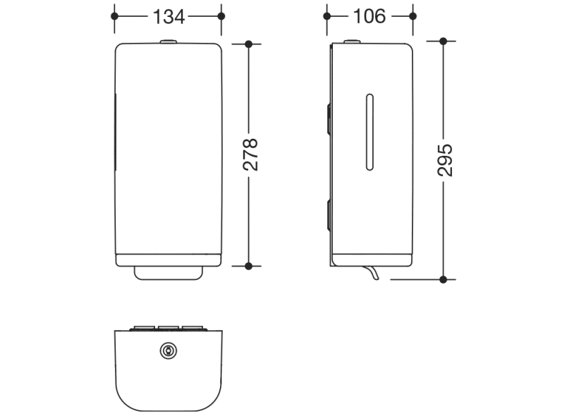 477.06B10198 Дозатор для жидкого мыла HEWI Neuheiten SAN  - Вид №5