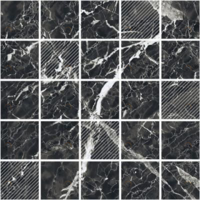 Мозаика Black & White K-61/CR(LR)/m14 BLACK M14 MIX 30,7x30,7 Kerranova sun-id-328942