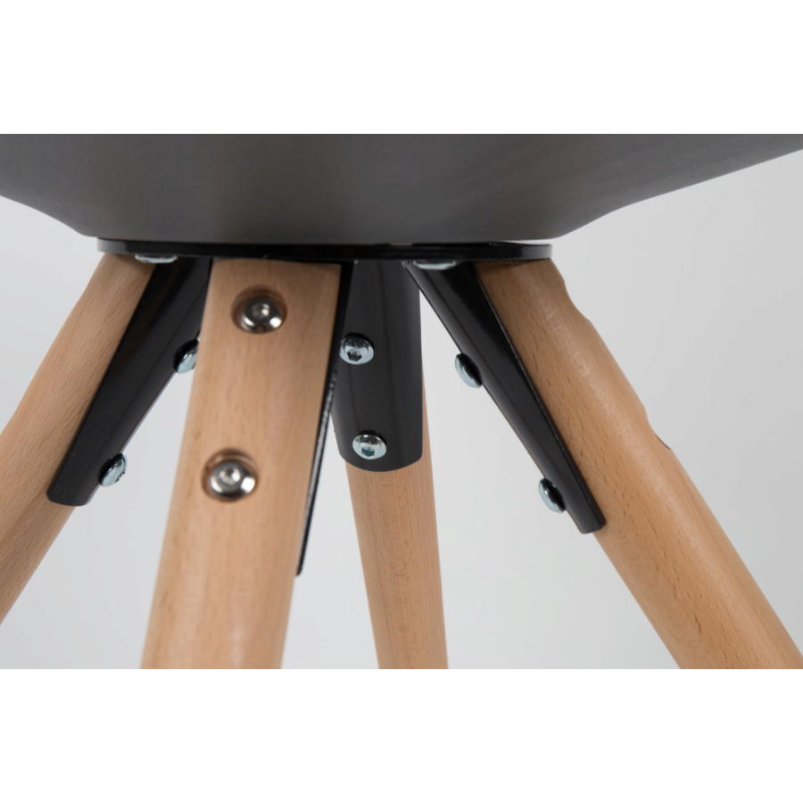 Стул Tryck темно-серый White Label Living 1100279 - Вид №9