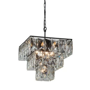 Люстра подвесная черная Vitaluce V5266-1/8+1 VITALUCE ДИЗАЙНЕРСКИЕ 00-3887909 Прозрачный;черный