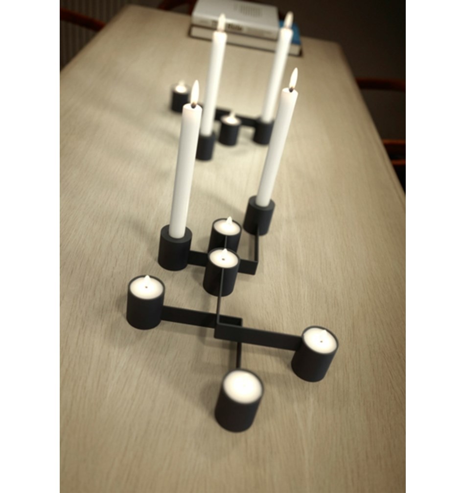 FROST Подсвечник 2002 » черный Нержавеющая сталь Черный N2002-B  - Вид №7