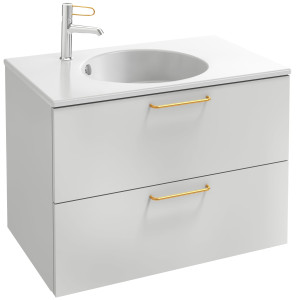 EB2522-R8-E10 Тумба под столешницу 80 см, 2 ящика, золотая ручка JACOB DELAFON ODÉON RIVE GAUCHE