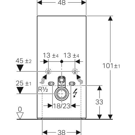131.221.JK.5 Сантехнический модуль Geberit Monolith Plus для подвесного унитаза, 101 см, передняя обшивка из стекла Geberit  - Вид №2
