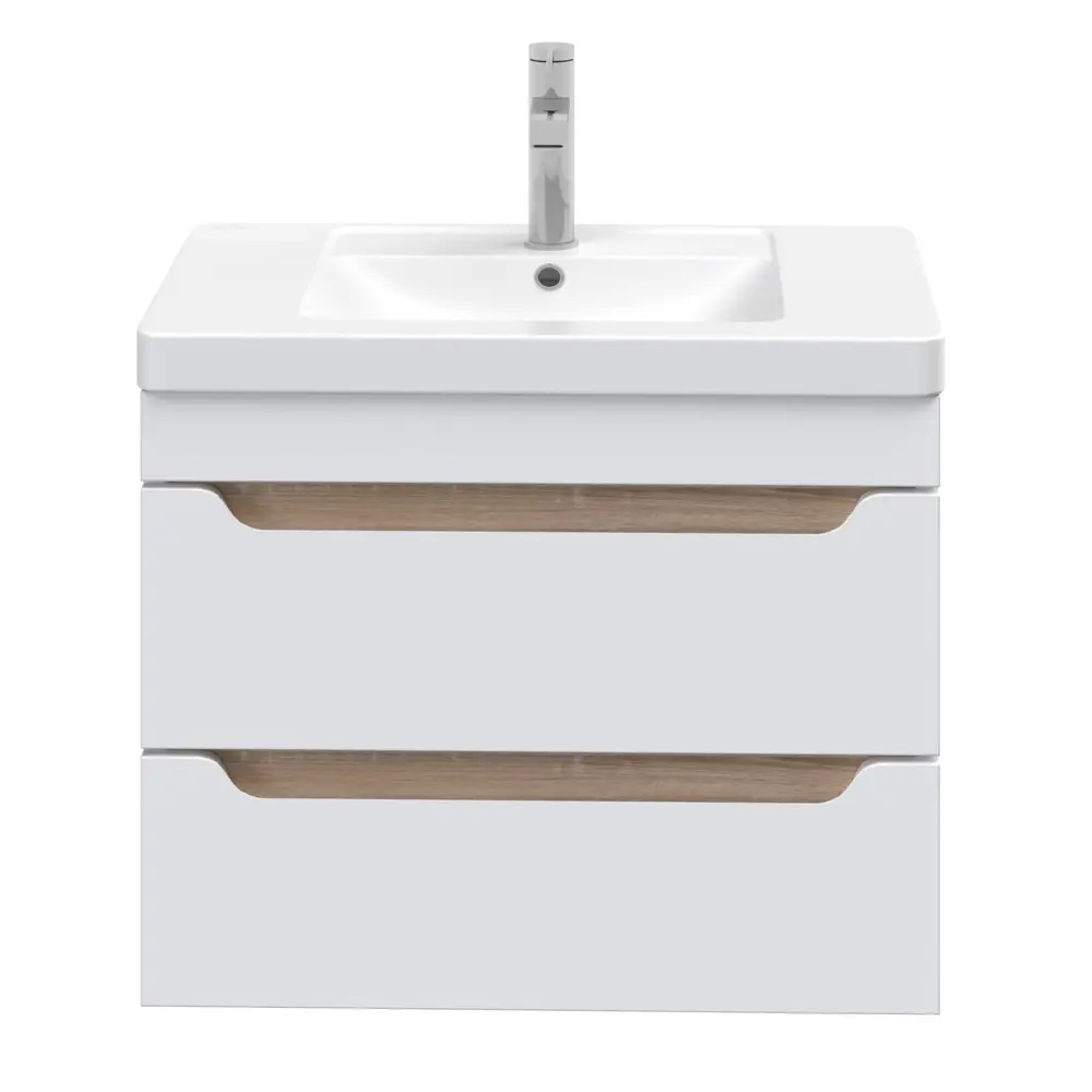 Santreyd Рондо — подвесная тумба для ванной 80 см в стиле белый/дуб 84408315 STLM-0049545
