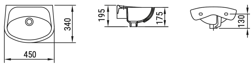 Настенные керамические общественные мытье рук Ceramica Dolomite MADDALENA ARCH-00032108 - Вид №2