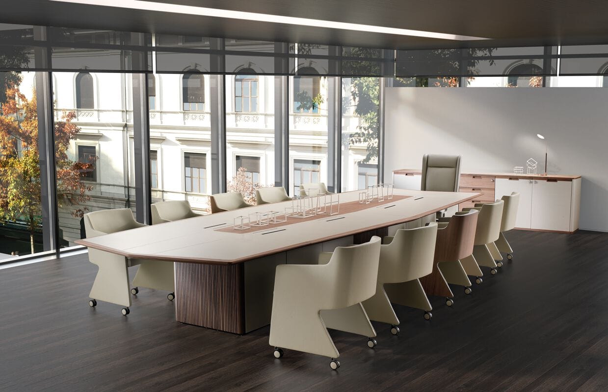 Кожаный стул конференции с колесами i 4 Mariani OPHY ARCH-00093928 - Вид №2