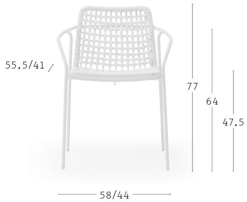 Billiani Кресло из металла и морского троса Sey 691 - Вид №8