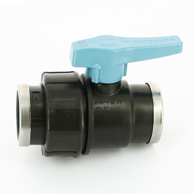 Кран ВВ Unidelta 1"1/4 для труб ПНД полипропилен PP-B 1073005005001