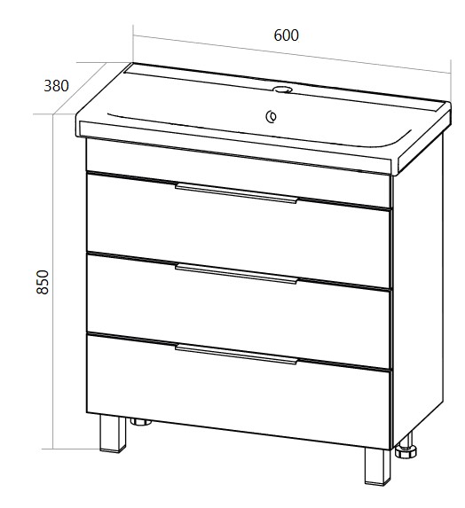 У92515 Тумба Gaula 60Н 3я White 1 Marka Gaula  - Вид №6