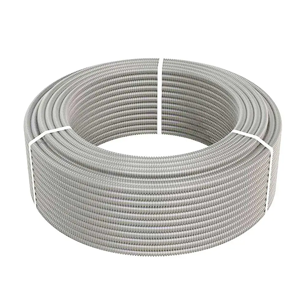 Гофрированная труба MONLID ПВХ D32 мм 25 м легкая цвет серый STLM-2200802 - Вид №1