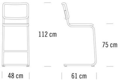 Thonet Стул высокий консольный с подставкой для ног S 32 / s 64 sun-id-1384456 - Вид №3