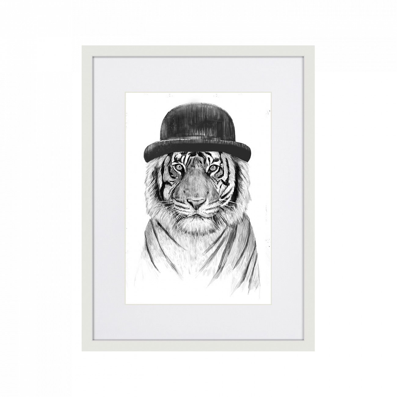 Картина черно-белая 42х32 см Welcome To The Jungle КАРТИНЫ В КВАРТИРУ  00-3894671 Белый;черный  - Вид №1