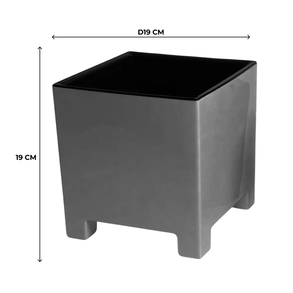 Кашпо Evergreen Design Нард 17x19x19 см v5.5 л пластик серый муссон 89452955 STLM-2050360 - Вид №2