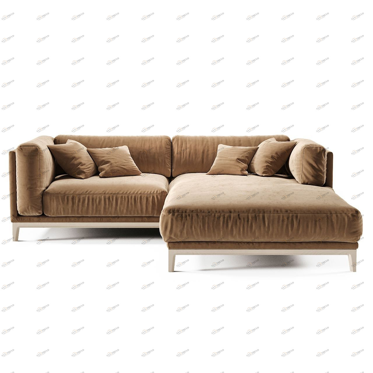 Диван Case угловой коричневый THE IDEA ДИЗАЙНЕРСКИЕ 210516 Коричневый 