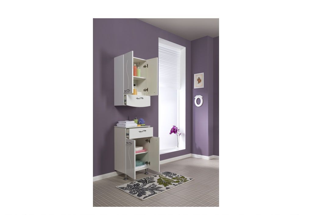 Шкаф навесной Aquanet Моника 50 белый 00186780 - Вид №5