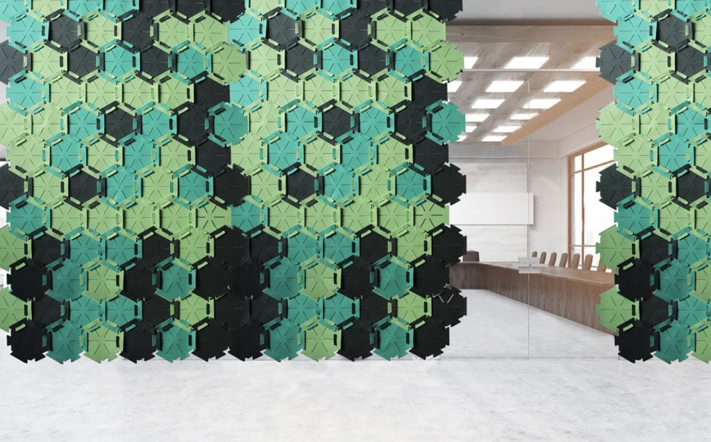 Акустическая подвесная панель из ПЭТ Slalom войлок ARCH-00038651 - Вид №2