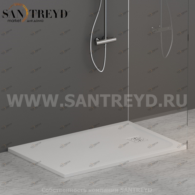 DP12080501 Душевой поддон 120х80 см цвет Белый бархат Globo DOCCIAPIETRA Италия Ceramica Globo