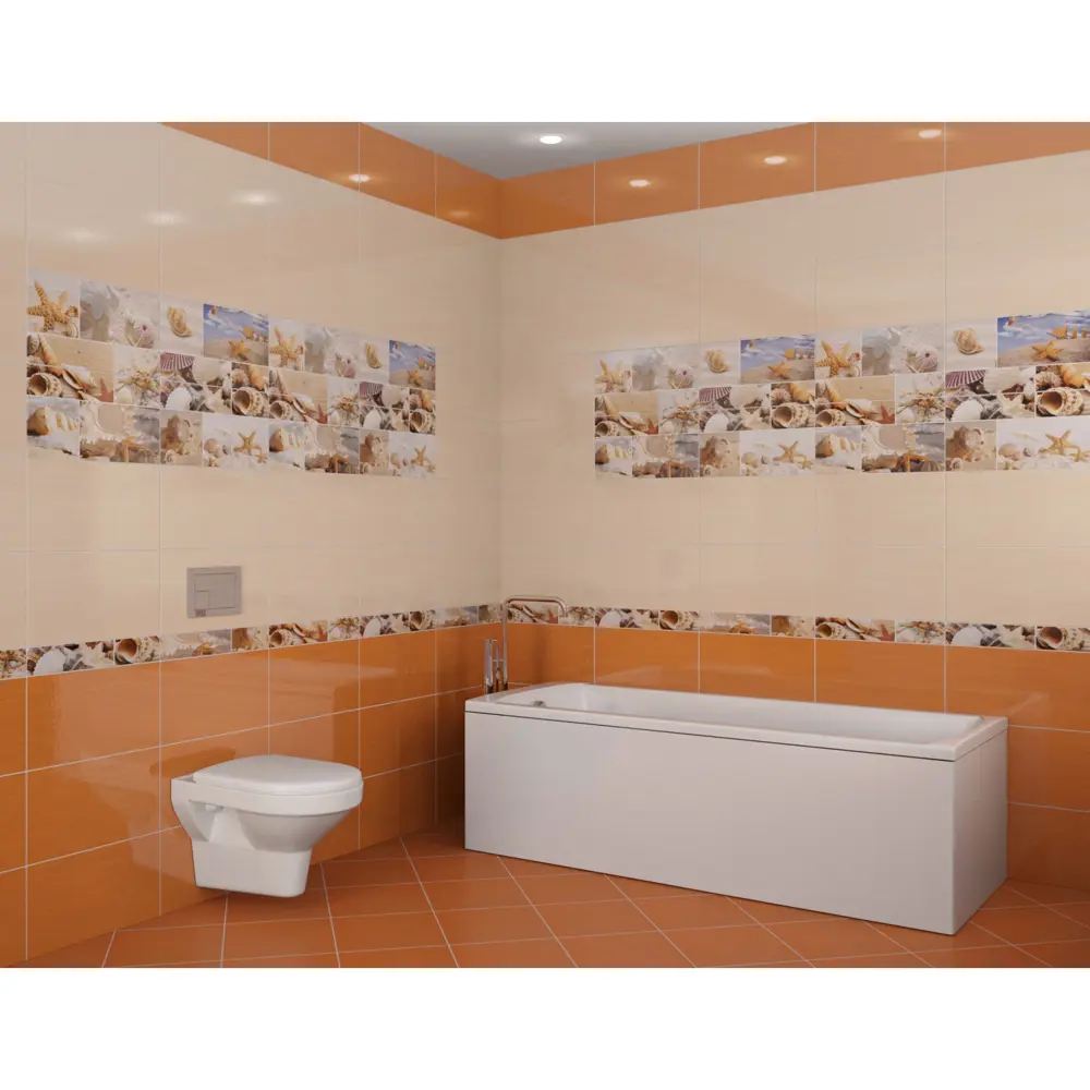 Керамогранит Ласселсбергер «Николь» 30х30 см 1.35 м2 цвет оранжевый LB CERAMICS STLM-2013710 - Вид №1