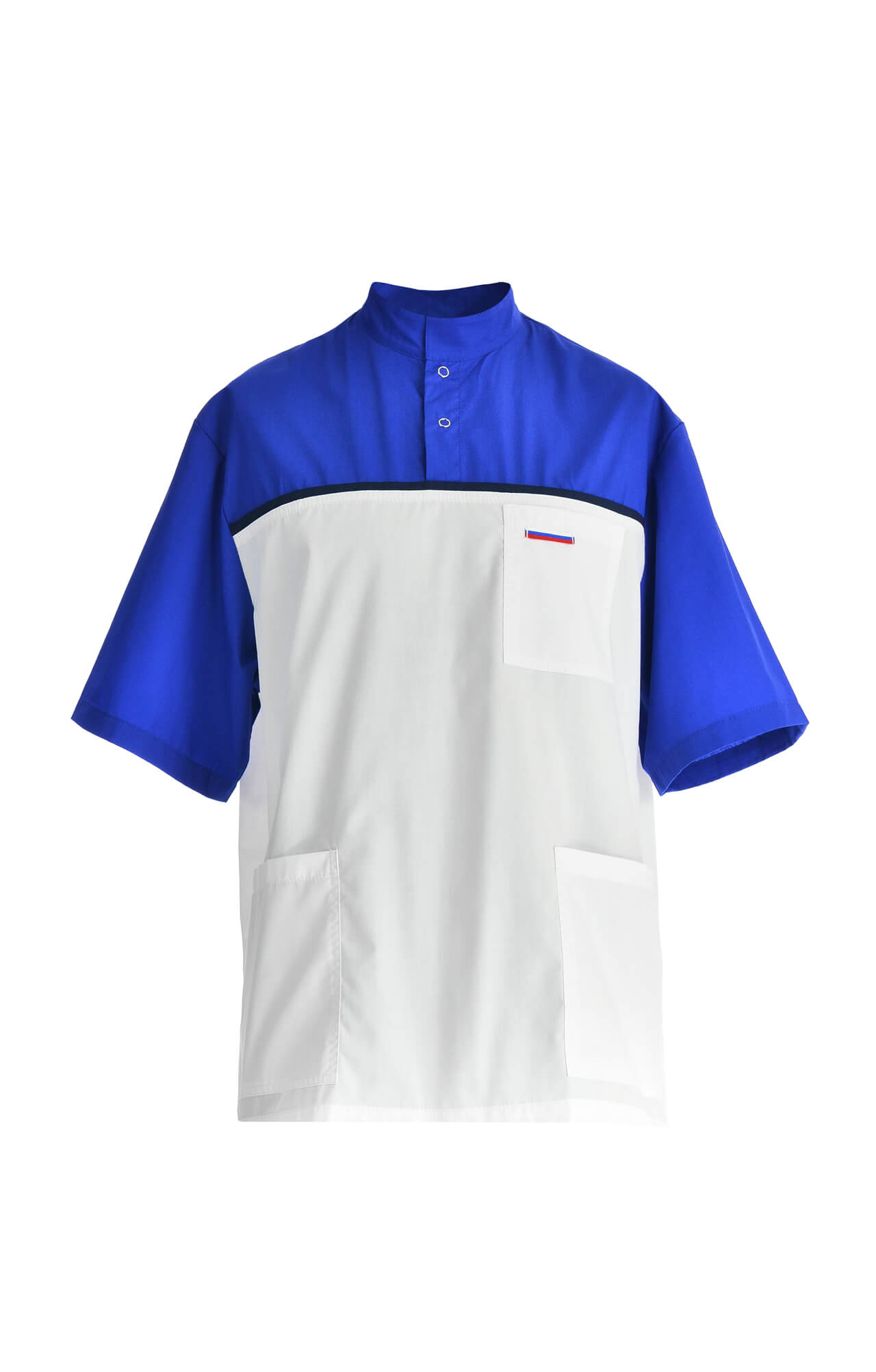 61944 Костюм "Лидер" белый василек  Медицинская одежда  размер 48-50/170-176 Спецодежда  - Вид №4