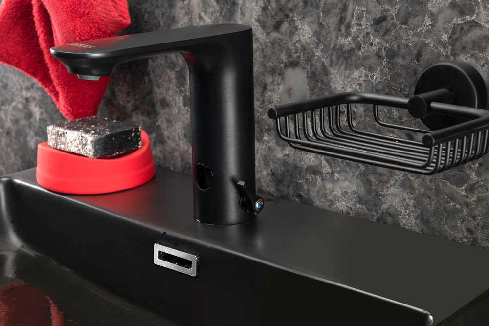 03634 Автоматический смеситель для подачи холодной и теплой воды, черный, 24 B SANELA  - Вид №1