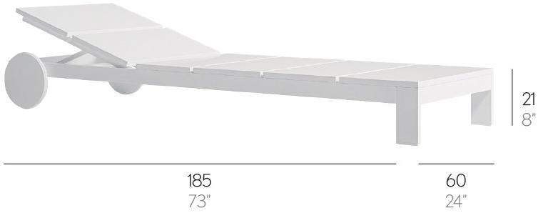 GANDIABLASCO Садовая кушетка из алюминия на колесиках Na xemena sun-id-1360817 - Вид №4