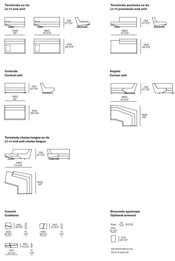 Угловой диван из ткани Poliform SYDNEY ARCH-00145787 - Вид №6
