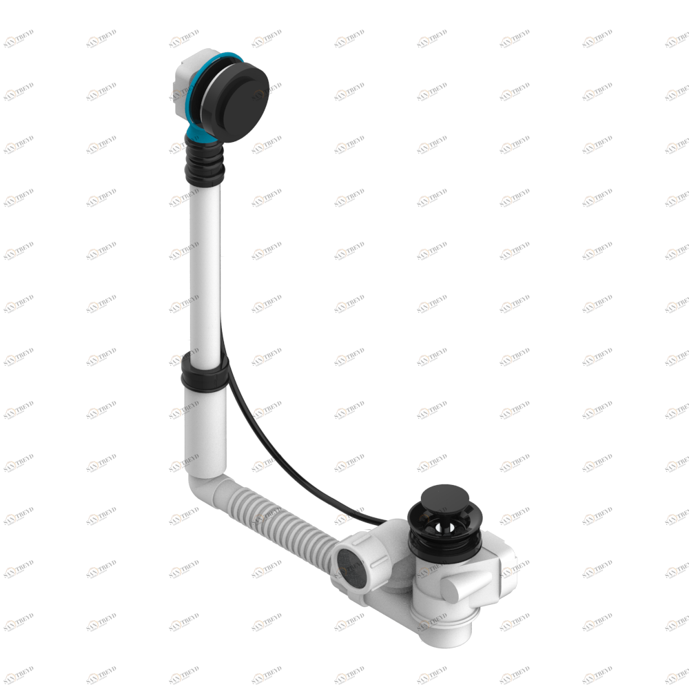 G6D-302 Перелив GEBERIT для ванны. Регулируемая высота : от 165 мм до 390 мм регулируемый вынос: от 110мм до 230мм - европейская модель - выпуск Ø 40 мм поставляется со стильный ручкой управления Thg-paris Metamorphose с чёрной керамикой Покрытие PVD брон G6D-302 CAT.F