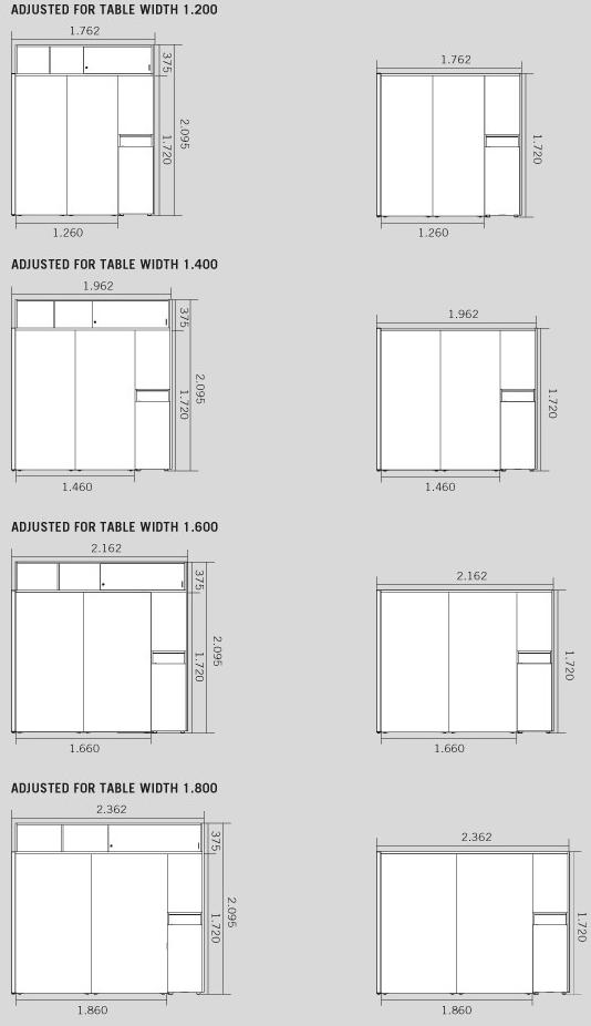 BENE Несколько рабочих станций со встроенной полкой Frame_s sun-id-1458031 - Вид №6