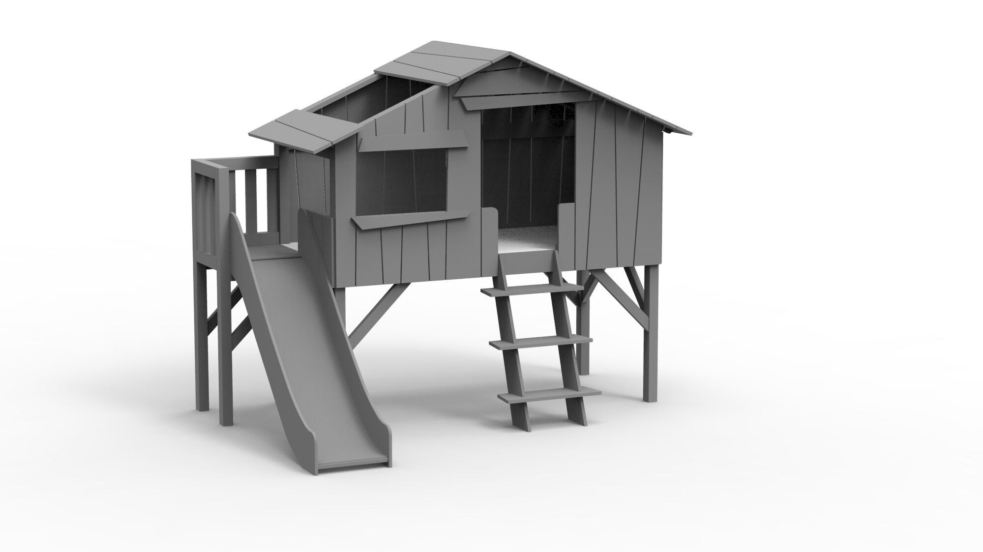 Кровать-чердак из МДФ с горкой и платформой Mathy by Bols TREEHOUSE BEDS &amp ARCH-00125739 - Вид №26