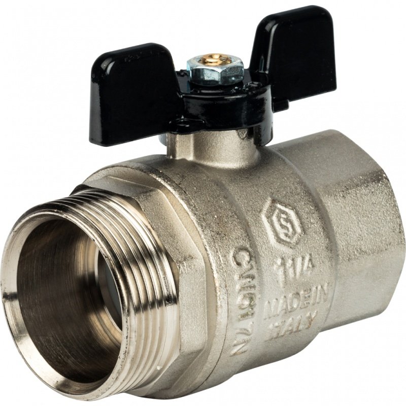 Кран шаровый STOUT ВН 1"1/4 с американкой бабочка SVB0007000032 - Вид №2