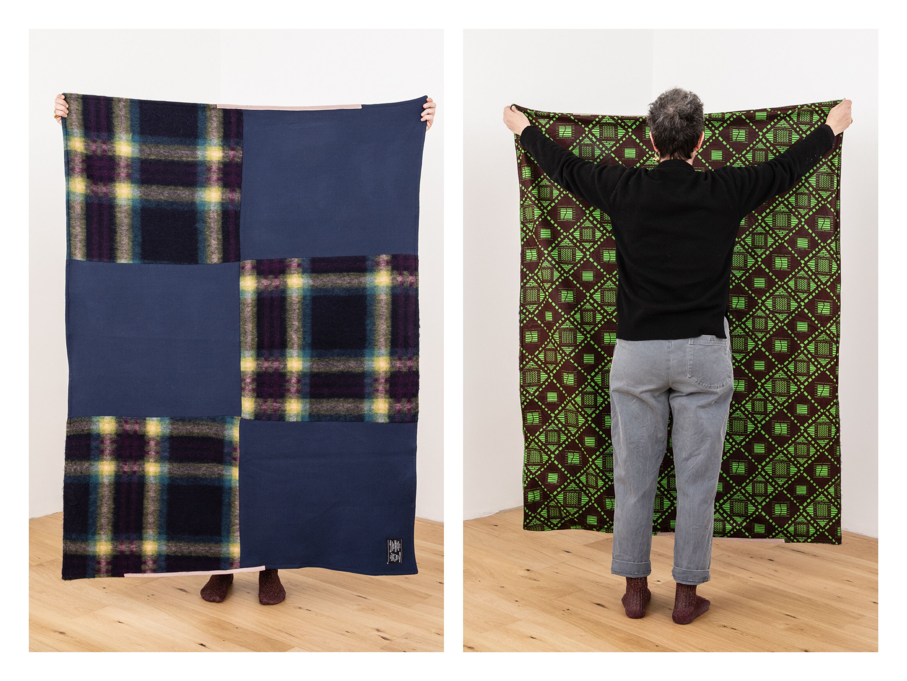 Двусторонний плед из шерсти и хлопка isOnAir 50 повторов ARCH-00081072 - Вид №1