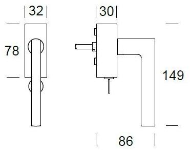 Reguitti Оконная ручка dk с замком на розетке Atene Aq04dkc8141 - Вид №1