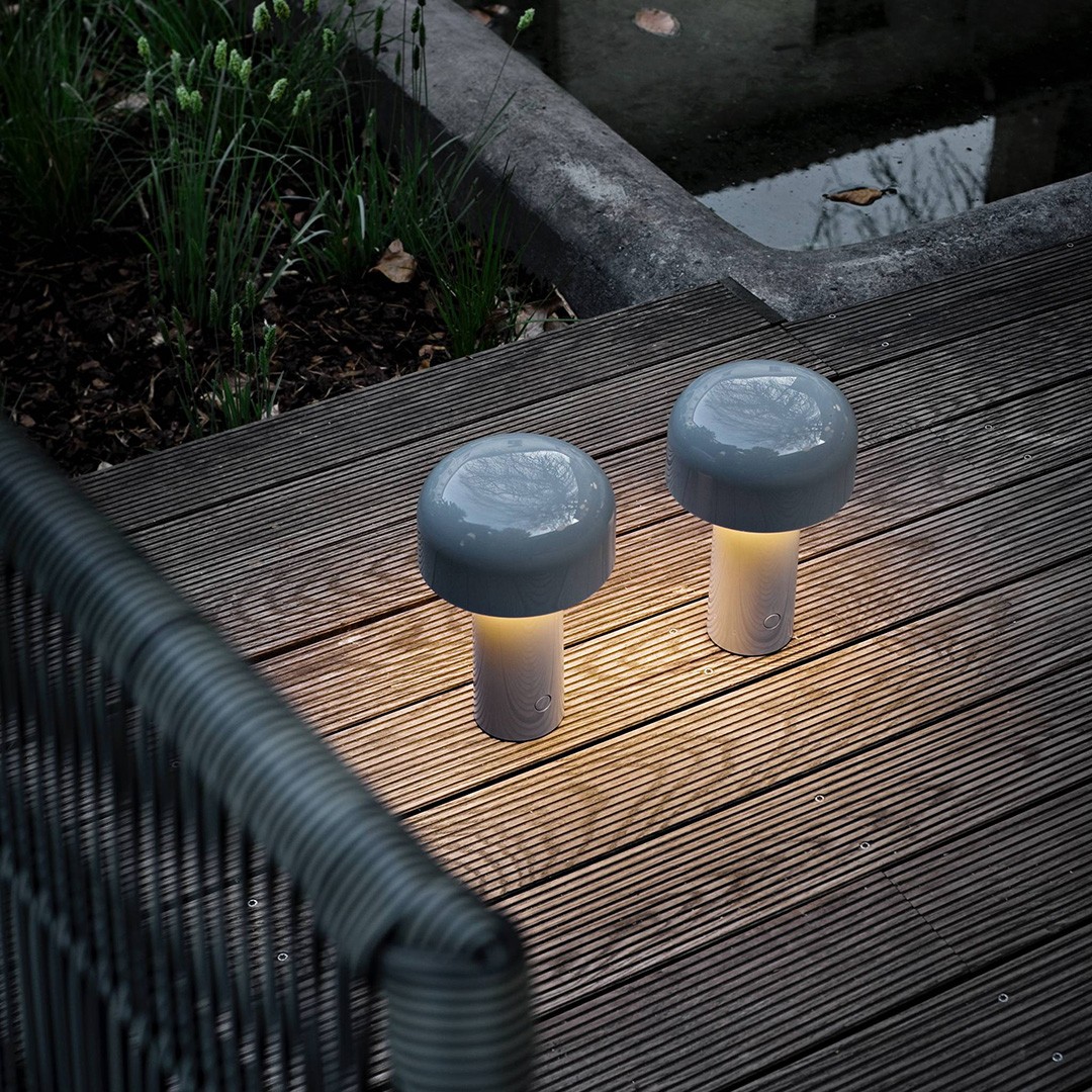 Flos Bellhop F1060020 серая лампа настольная с аккумулятором 116165 - Вид №1