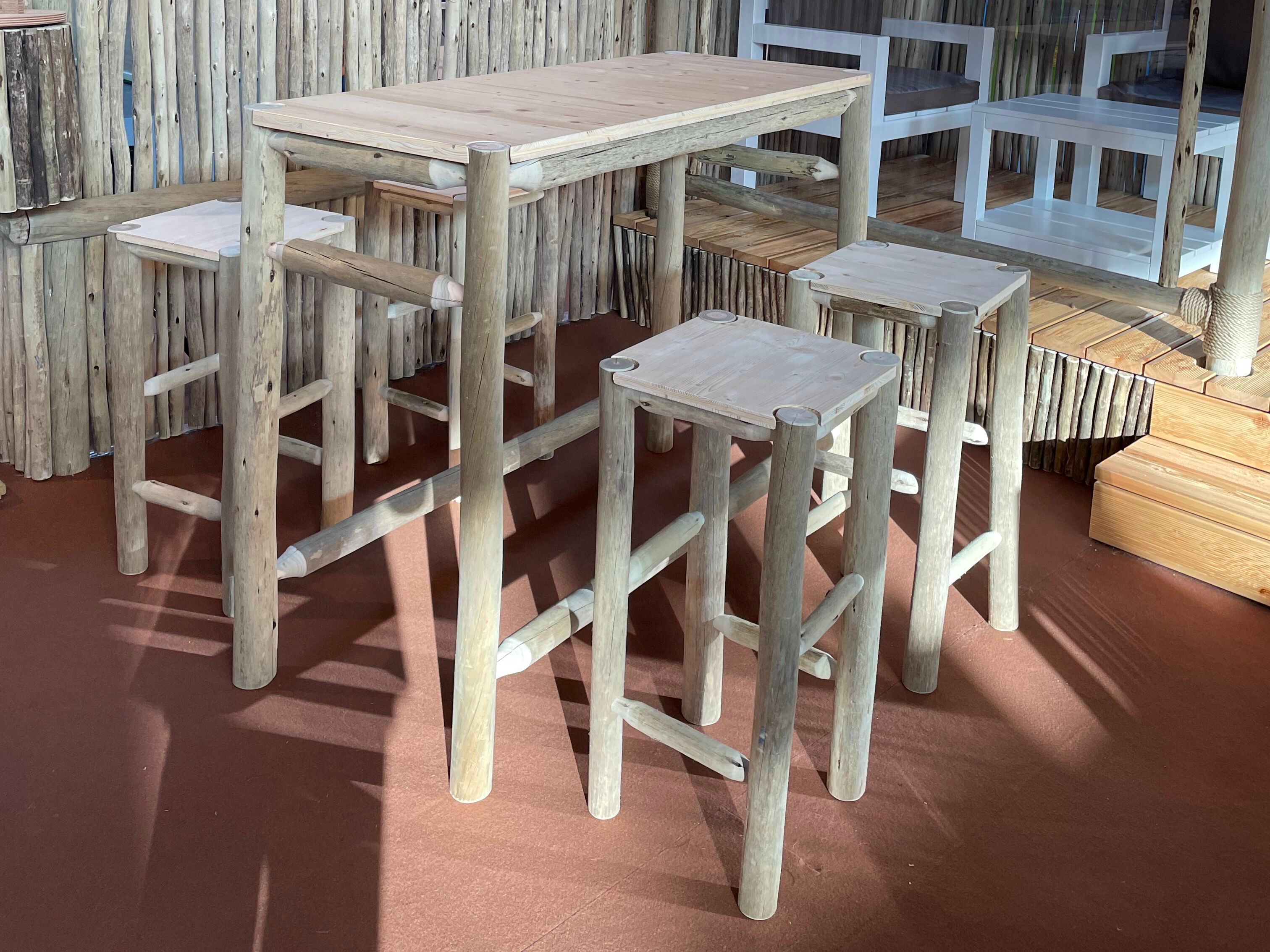 Набор столов с эвкалиптовыми табуретами Gio' Stemar ARCH-00099777