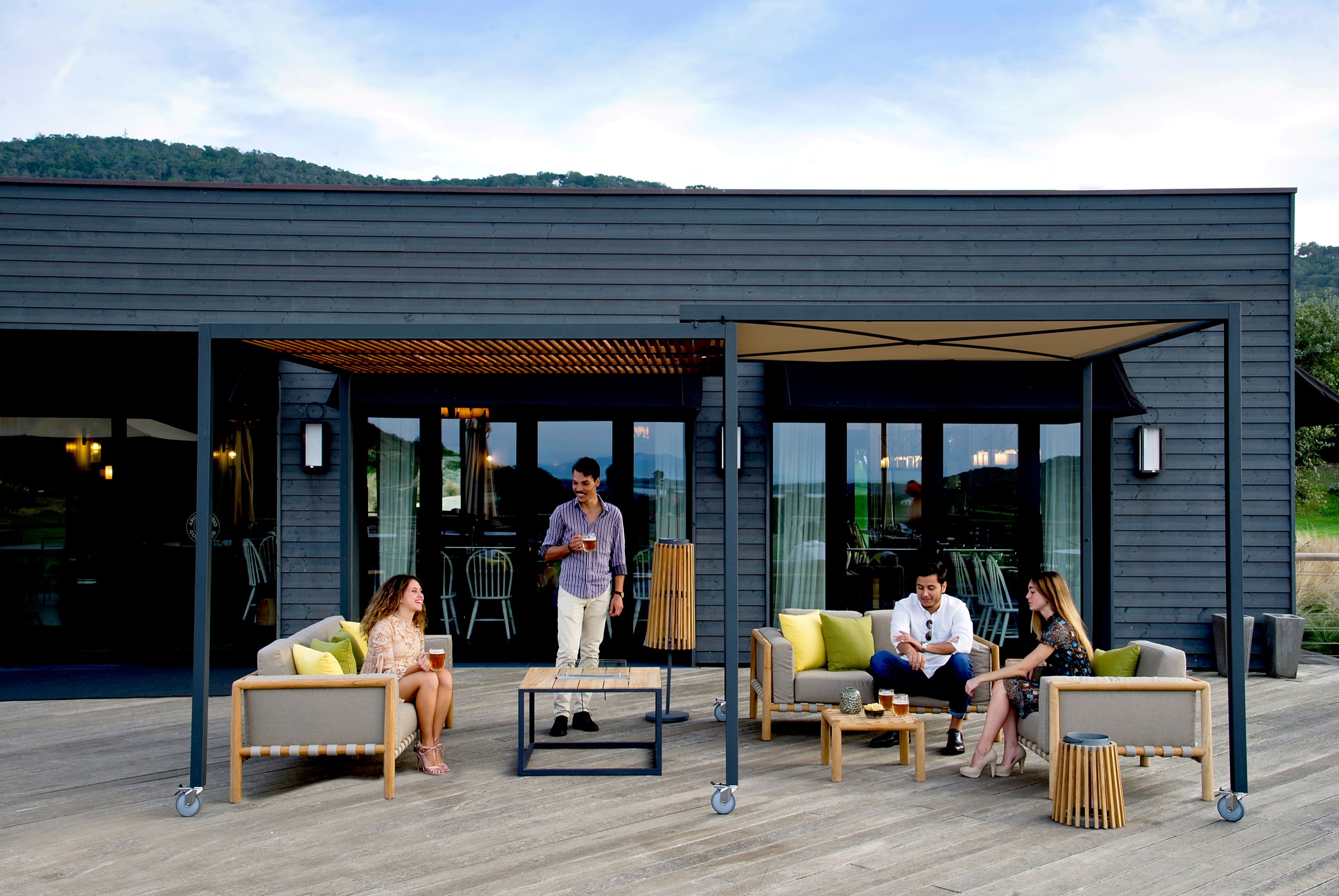 Садовое кресло из тикового дерева и акриловой ткани Unopiù Pevero ARCH-00103625 - Вид №3