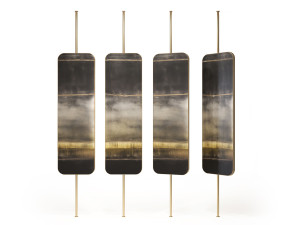 Деревянная и стеклянная ширма