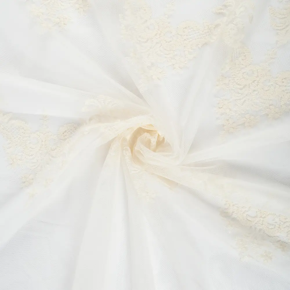 Тюль с вышивкой «Султан» сетка 290 см цвет кремовый ELIT HOME STLM-2209609