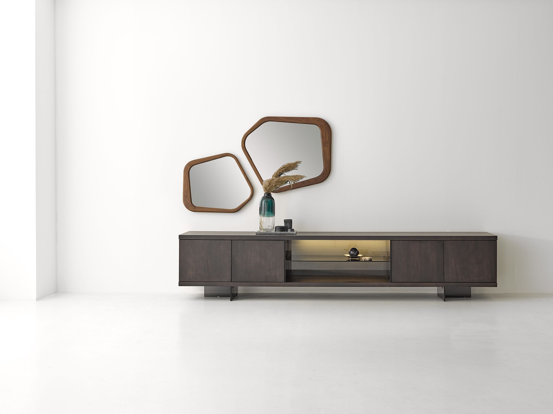 Секционный шкаф для телевизора из грецкого ореха Modesign Book ARCH-00041850 - Вид №5