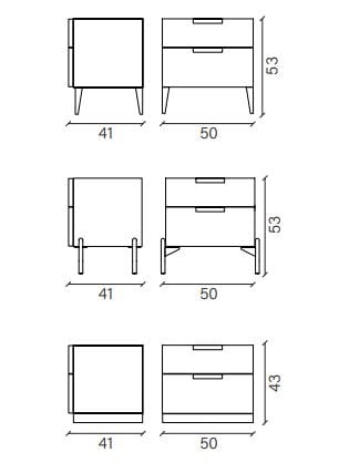 Тумбочка из массива дерева с ящиками Devina Nais Ноль.16 ARCH-00145217 - Вид №2